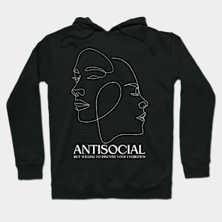 Antisocial But Will Discuss Brows Hoodie